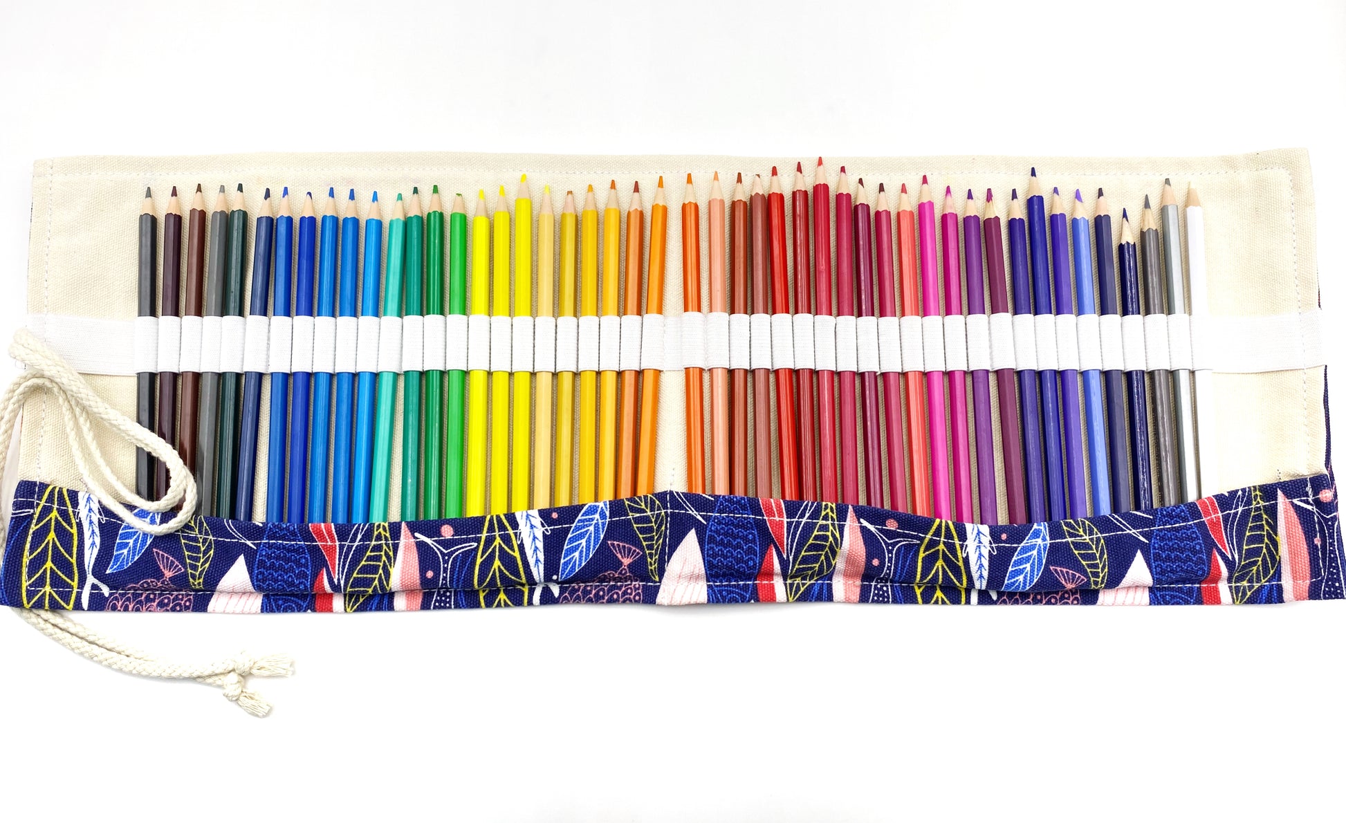 48 Colored Pencils with a Rolled Canvas Bag