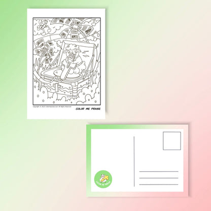 Colorable Postcards