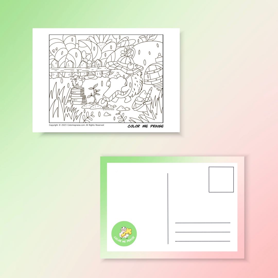 Colorable Postcards