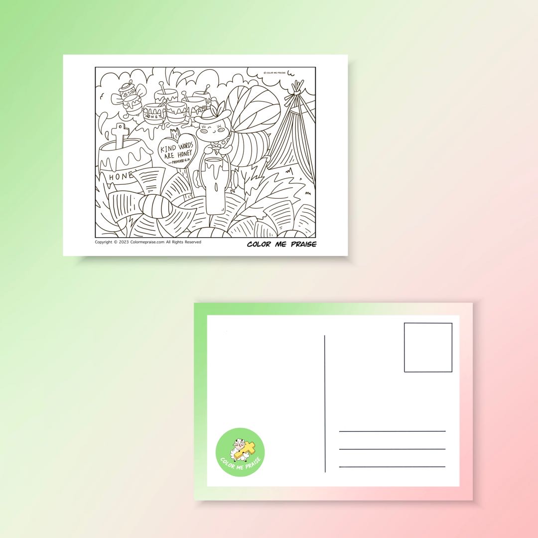 Colorable Postcards