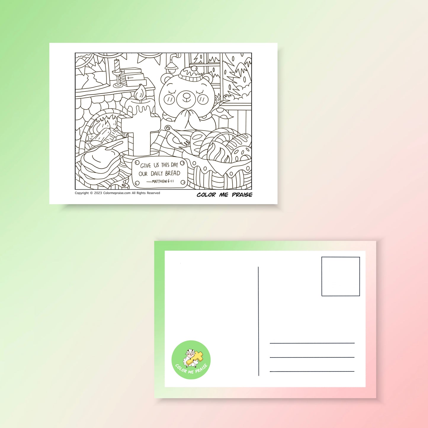 Colorable Postcards