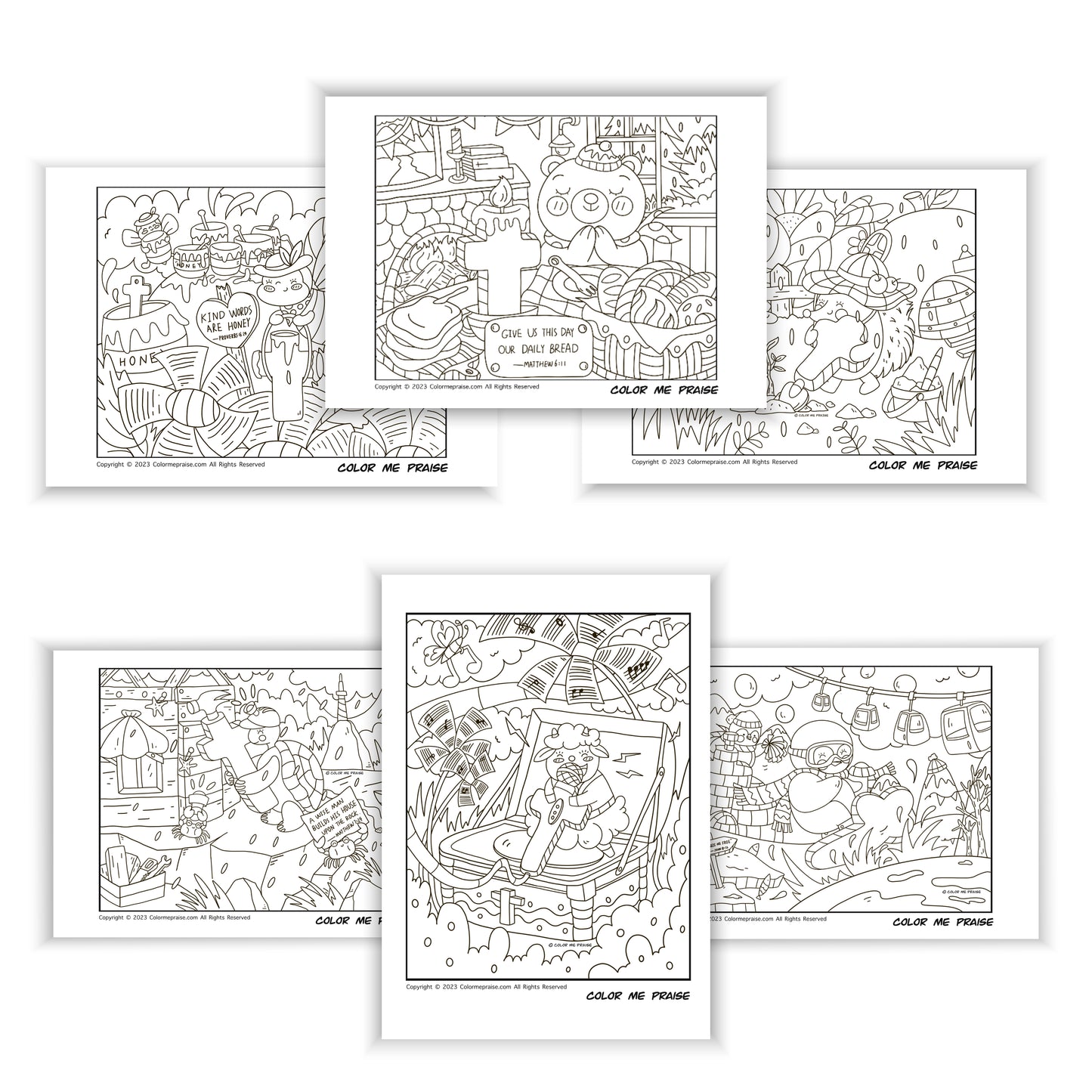 Colorable Postcards