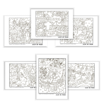 Colorable Postcards