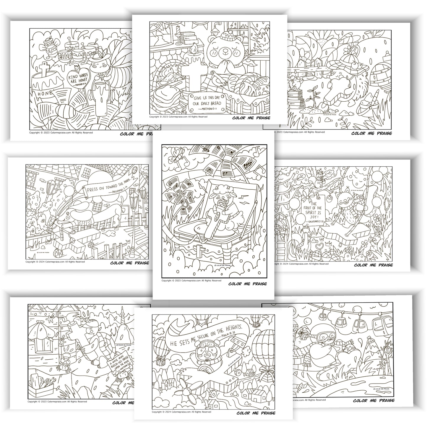 Colorable Postcards